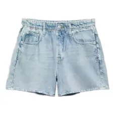 Джинсовые шорты на эластичном поясе