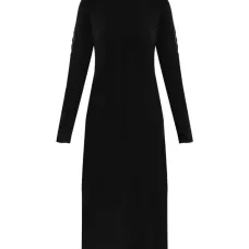 платье с высоким воротником и сетчатыми вставками платье с высоким воротником и сетчатыми вставками