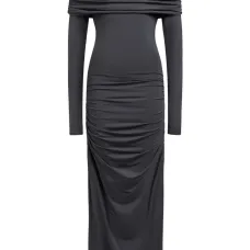 платье с открытыми плечами и сборками платье с открытыми плечами и сборками