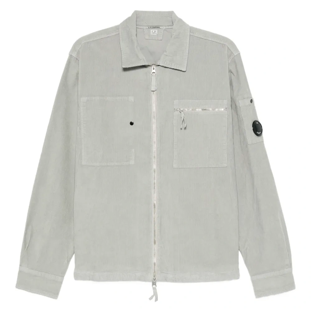 Рубашка на молнии с накладными карманами