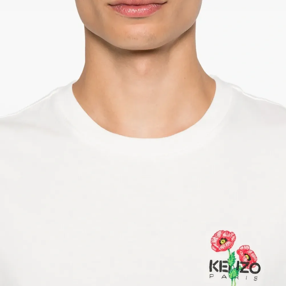 Футболка с цветочной вышивкой Футболка с цветочной вышивкой