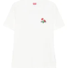 Футболка с цветочной вышивкой