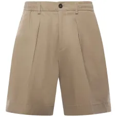 Плиссированные хлопковые шорты