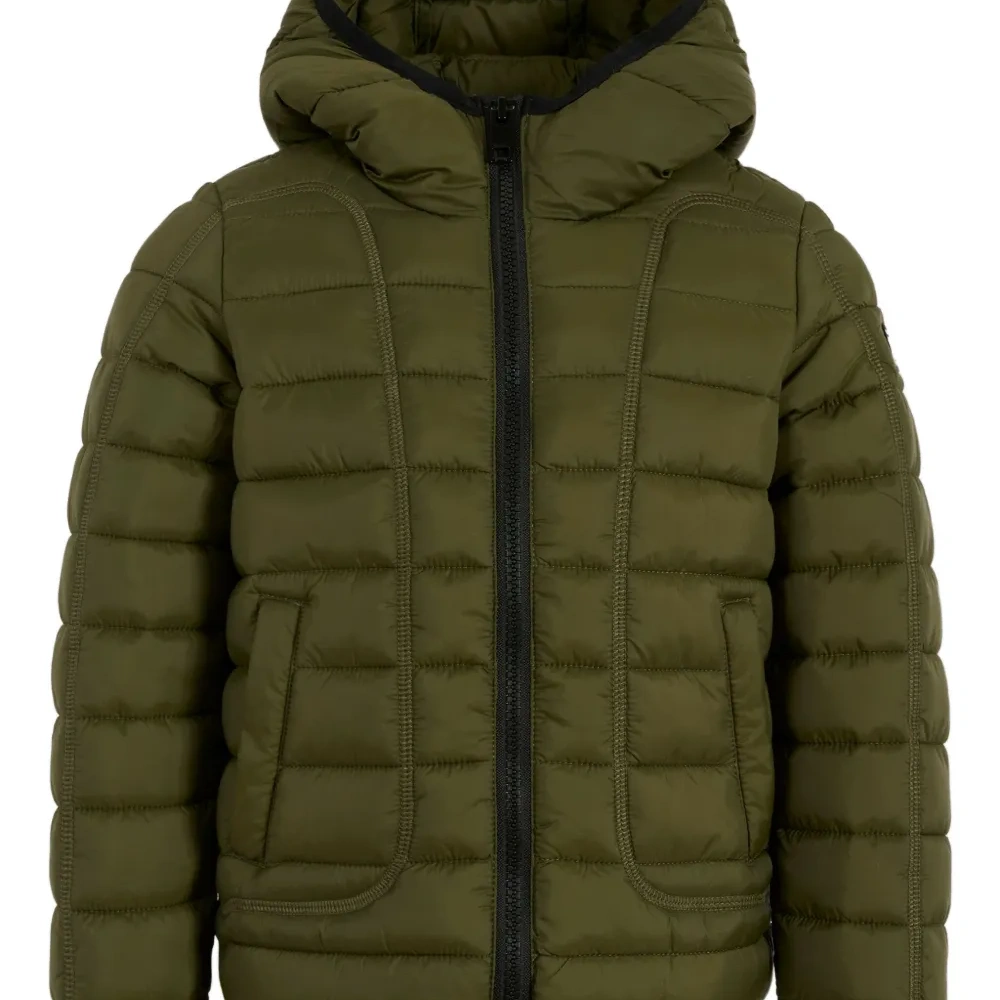 стеганая куртка с капюшоном