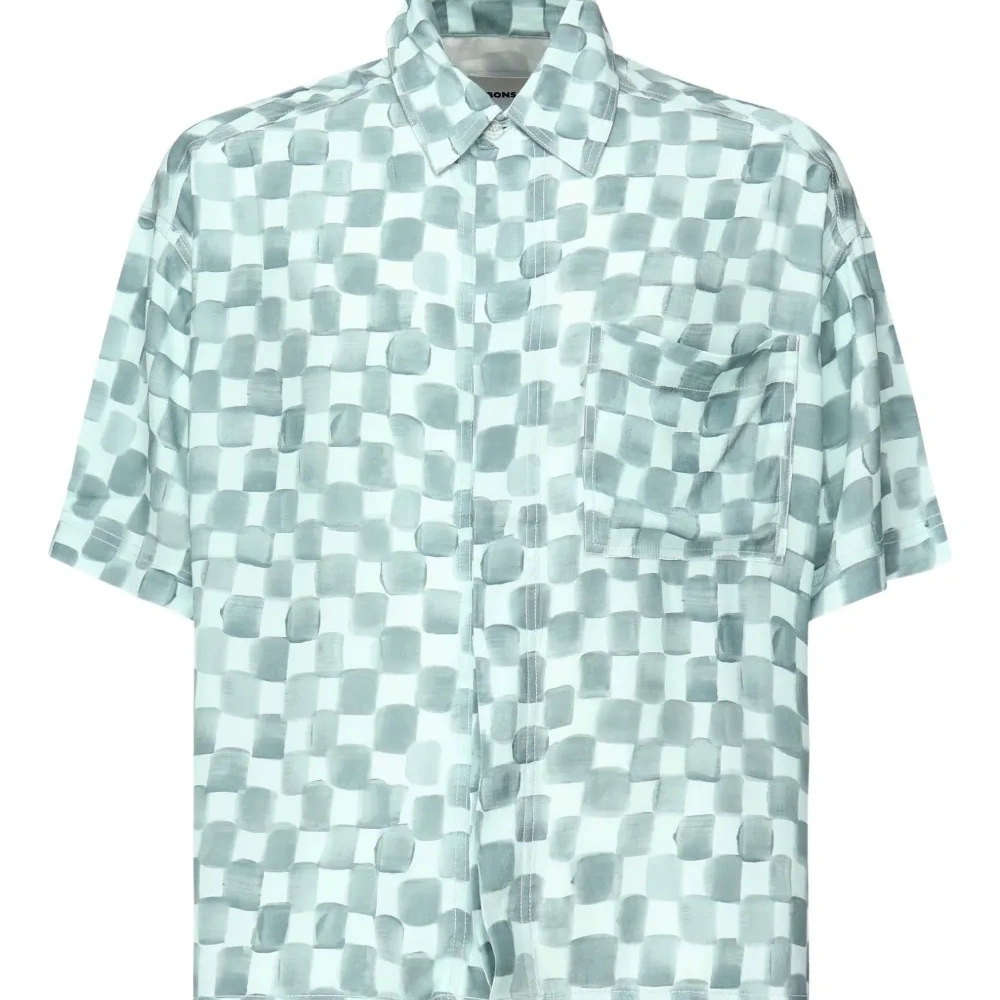 Рубашка в клетку с короткими рукавами