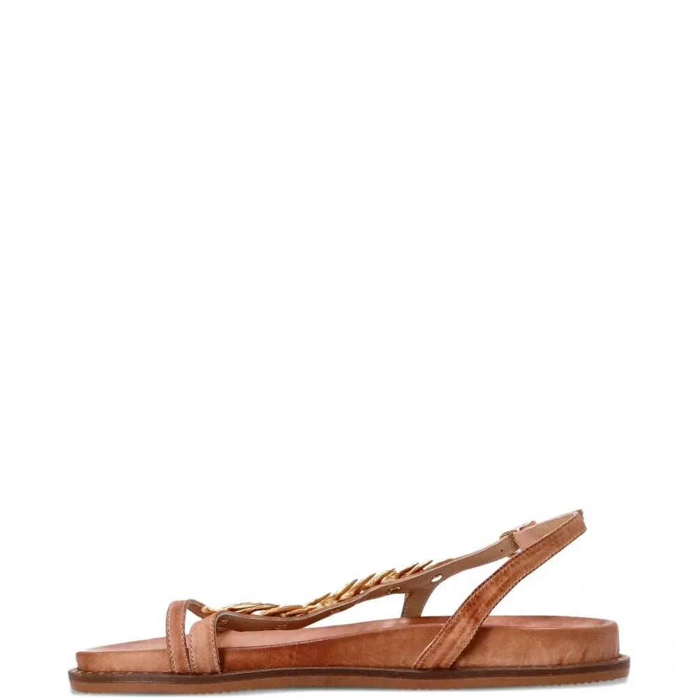 Декорированные сандалии с ремешком на пятке