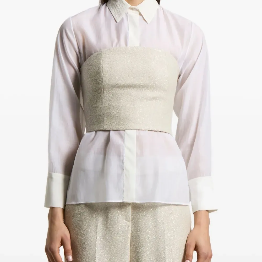 Топ без бретелек, украшенный пайетками