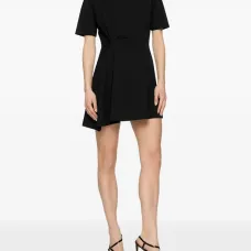 Платье мини с короткими рукавами Платье мини с короткими рукавами