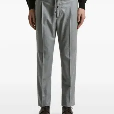 Плиссированные брюки на завязках