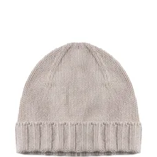 шерстяная шапка бини в рубчик