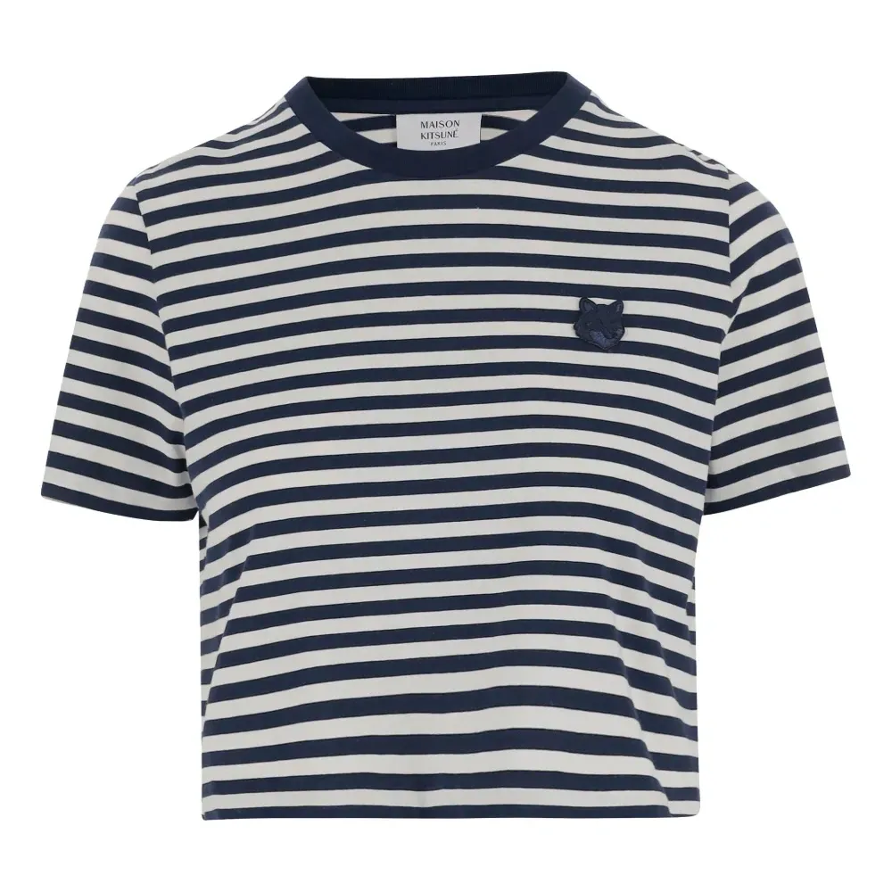 Футболка в полоску с логотипом Fox