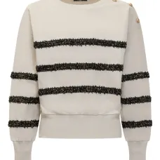 декорированная толстовка с полосками