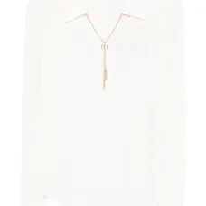 блузка с воротником поло