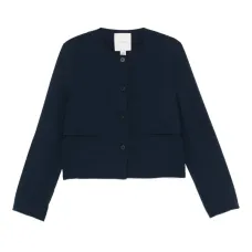 укороченная куртка на пуговицах