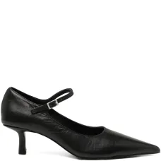 Кожаные туфли на каблуке 65 мм