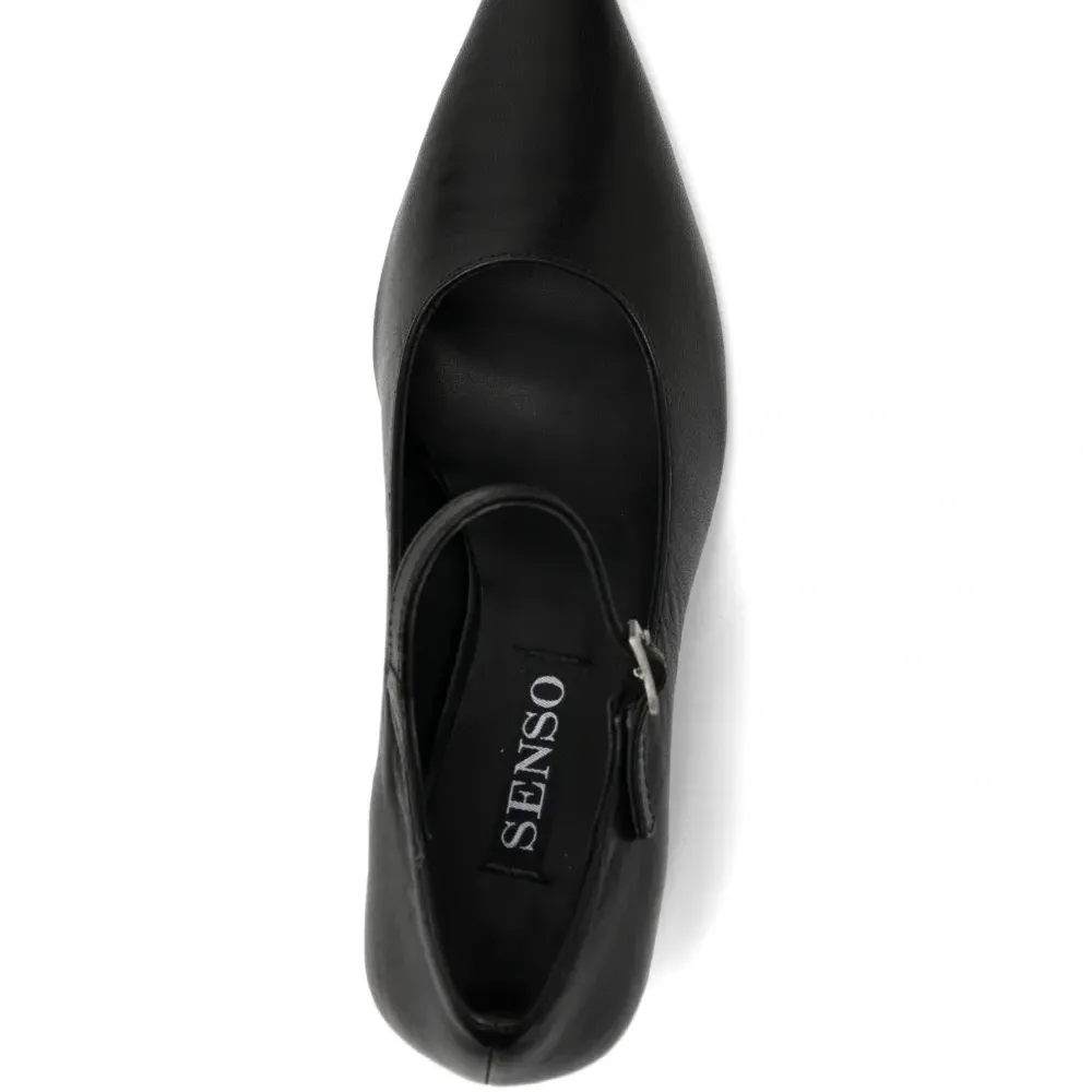 Кожаные туфли на каблуке 65 мм