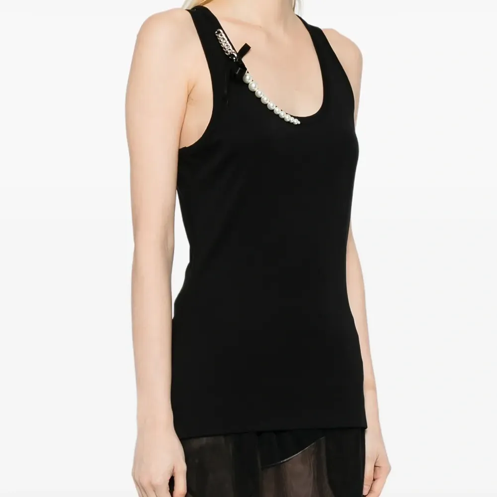 декорированный топ без рукавов