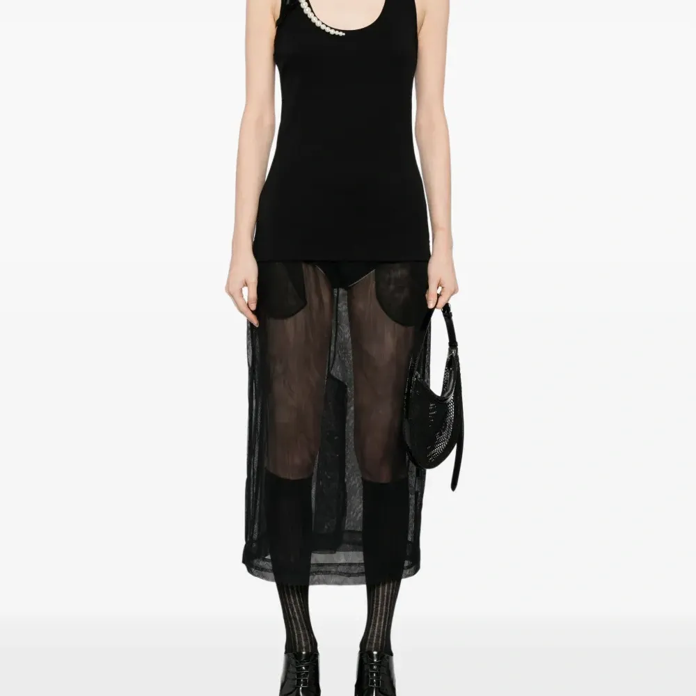 декорированный топ без рукавов