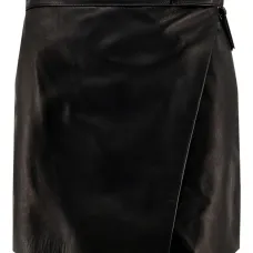 кожаная юбка на молнии