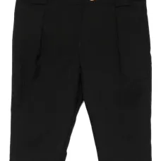 брюки со складками и логотипом