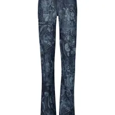 расклешенные джинсы с узором