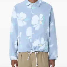 Рубашка-оверсайз с застёжками на кнопки и цветочным принтом Рубашка-оверсайз с застёжками на кнопки и цветочным принтом