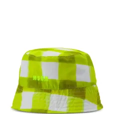 Клетчатая панама с вышитым логотипом