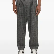 клетчатые брюки со складками