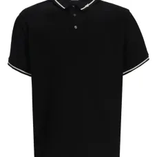 Рубашка поло с контрастными полосками на воротнике