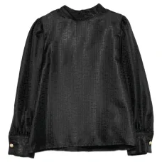 блузка с объемными рукавами и геометричным узором блузка с объемными рукавами и геометричным узором