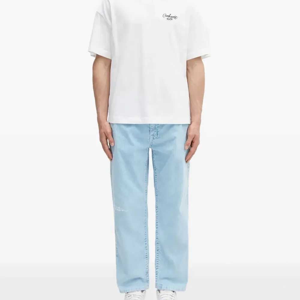 брюки с вышитым логотипом