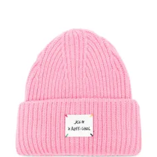 Шерстяная шапка с нашивкой-логотипом