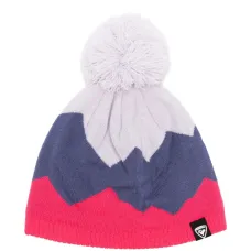 Мило вязаная шапка в полоску с помпоном