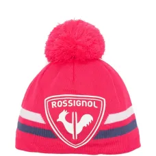 Шапка с помпоном и нашивкой-логотипом