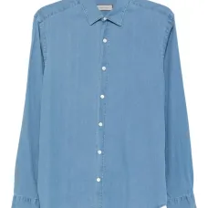 Джинсовая рубашка с длинными рукавами