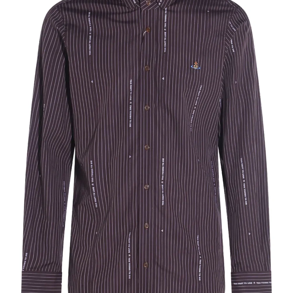 рубашка orb в тонкую полоску