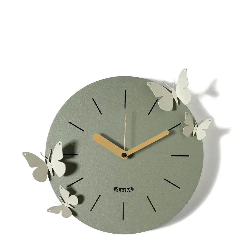 Настенные часы с бабочкой