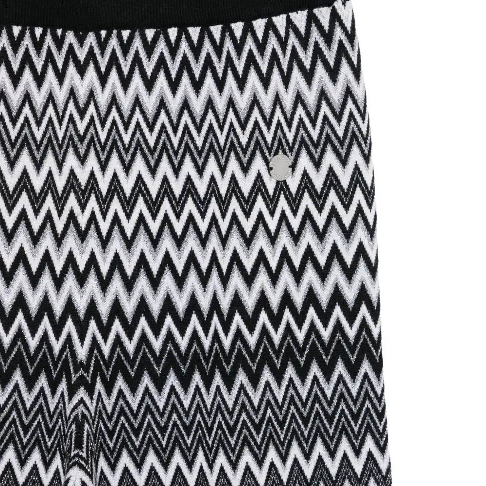 Брюки с узором зигзаг