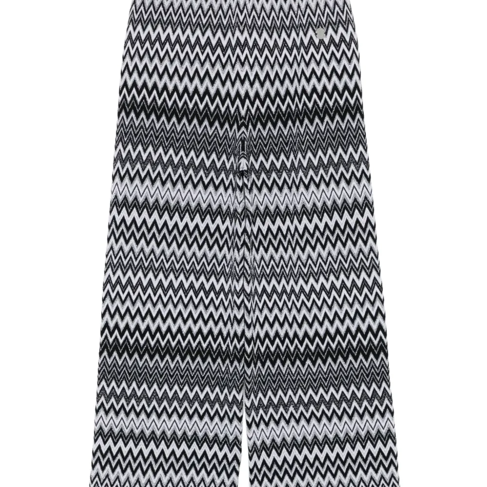 Брюки с узором зигзаг