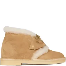 Ботинки из овчины на шнуровке