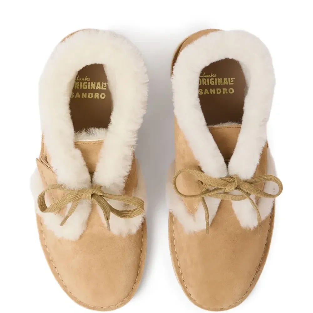 Ботинки из овчины на шнуровке