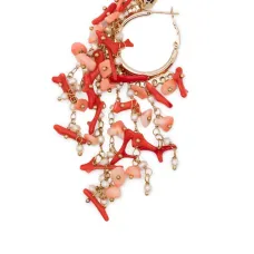 Серьга-кольцо Corals