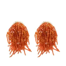 Серьги с бисером