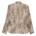 Блузка с завязками и леопардовым принтом