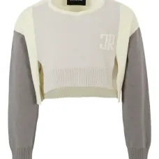 Свитер в стиле колор-блок с логотипом Свитер в стиле колор-блок с логотипом