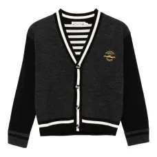 Шерстяной кардиган с вышитым логотипом Шерстяной кардиган с вышитым логотипом