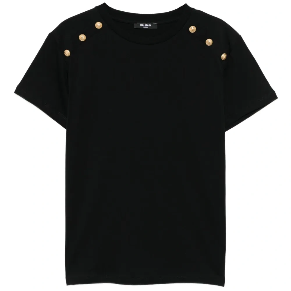 Футболка с декоративными пуговицами