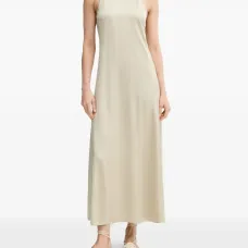 платье миди с вырезом халтер