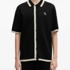 трикотажная рубашка с цветочным принтом