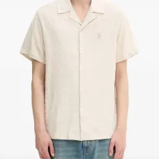 рубашка с короткими рукавами и цветочной вышивкой